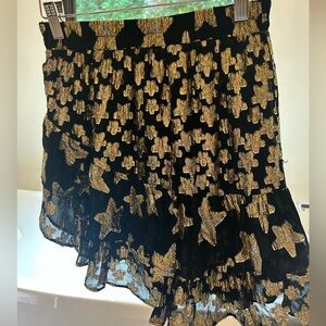 LoveShackFancy Metallic Mini Skirt